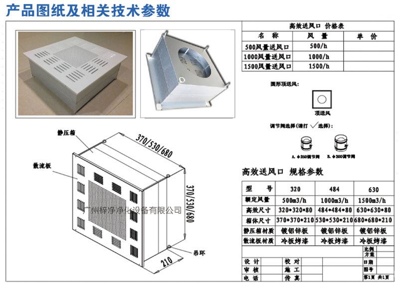 500、1000、1500新型高效送風(fēng)口規(guī)格尺寸